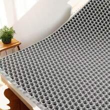 双层蜂窝设计猫砂垫，防滑可洗猫清洁垫，适用于宠物厕所狗窝猫砂盆