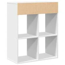 Libreria Larryhot bianca 66x31x80 cm in legno ingegnerizzato, resistente e durevole, facile da montare, stile decorativo, adattA, Per riporre soprammobili, statuette, libri, piccoli oggetti, ecc. - Bianco - Visualizzare 6