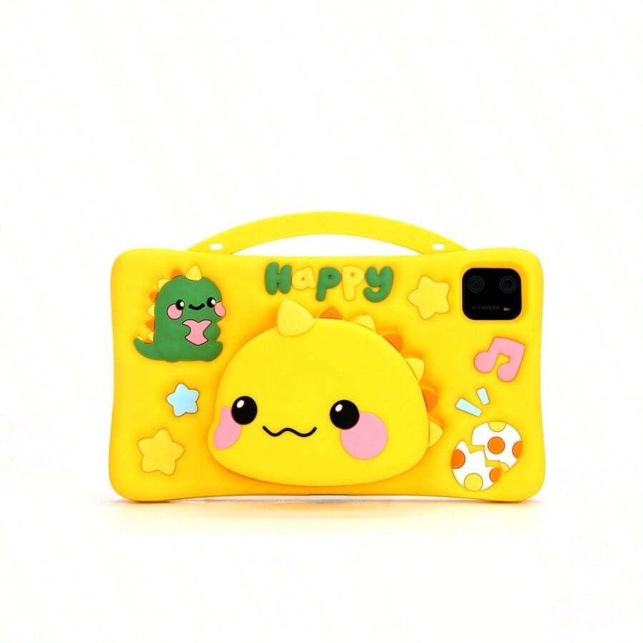 Kids Educational Tablet Learning Computer Android System With Cartoon Protective Case - Gelb - Übersicht 1