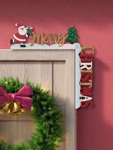 1 Pc Home Decor 3D Wooden Christmas Letter Door Frame Pendant Creative Door Corner Table Ornaments Window Frame Fireplace Ornaments Christmas Decorations,Suitable For Wedding Birthday Party Holiday Decoration,Christmas Decor, Room Decor, Home Decor,Christmas Atmosphere Decoration Props, Christmas Decorations Gift, Winter Christmas Decorations Home Christmas Gifts Christmas Decor