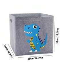 毛毡收纳篮家用收纳盒桌面收纳盒，可收纳零食、玩具、脏衣服、杂物，可爱卡通风格