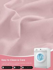 1件浅粉色带灰色缝线双面可用被子，格子缝线，保暖柔软蓬松，适合冬季使用，羽绒替代填充物，可机洗，通过Oeko-Tex认证 - 淺粉色 - 查看 8