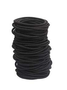 50个装女士黑色弹力发圈，基础糖果色发圈，高弹力发饰，休闲马尾辫发圈，发绳，发圈，发饰，头饰