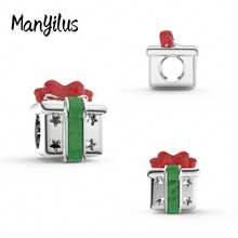 Manyilus Manyilus Original Schmuckanhänger Perlen - Weihnachts-Charm-Kollektion: Weihnachtsgeschenkbox-Charm, Weihnachtsmann-Charm, Weihnachtskranz-Charm, Weihnachtsstrumpf-Charm, Winter-Camping-Charm, Stern & Herz zusammenpassende Charms. Anhänger-Perlen-Charms für Schmuckherstellung, Armband-Anhänger. Geeignet für Armbänder, Armreifen.