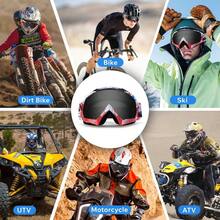 Motorcycle Goggles Dirt Bike Goggles Windproof ATV Dustproof Racing GogglesScratch Resistant Ski Goggles Protective Safety Glasses PU Resin Black Frame+Color Lens - Red Frame+grey Lens - View 3