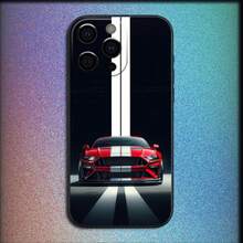 Funda de teléfono compatible con S M-Mustang, compatible con iPhone 16, 15, 14, 13, 12, 11, Pro, X, XS, Max, XR, Plus, Mini, de color negro suave, compatible con el caso del 17 Pro, el caso del 17 Pro Max y el caso del 17 - z7 - Ver 6