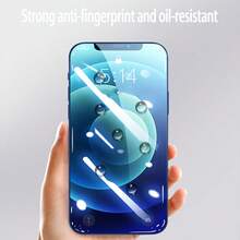 [2 Paquetes] Adecuado para iPhone XS/11Pro/12Pro Max Protector de pantalla de vidrio templado [Orificio de perforación], Dureza 9H, Antihuellas, Alta transparencia - Claro HD