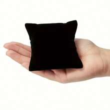 1/2/3/5/7/8/10/12/15 Buah Bantal Beludru untuk Gelang, Jam Tangan, dan Gelang, Cocok untuk Pajangan Perhiasan Jam Tangan dan Gelang - Hitam - View 8