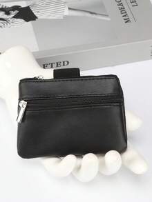 1pc Portable Wrist Coin Purse Morning Jog Key Pouch With Wrist Strap Zipper Solid Color Pouch Compact Credit Card Holder Product Size: 11cm*7.5cm*1cm For Men Money Wallet Mini Wallet Purse Wallet Coin Wallet - Multicolor - View 7