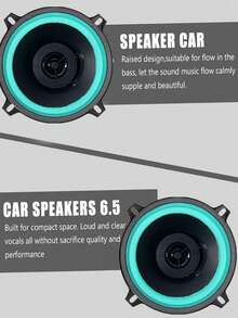 6/5/4英寸 600W 两分频全频汽车音响扬声器，超薄低音炮扬声器，适用于汽车改装