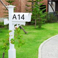 1pc House Numbers, Self-Adhesive House Number Acrylic Modern House Numbers For Outside Black Mailbox Numbers Address Home Number For House Apartments Office Hotel Room Easy To Install, 10cm Modern House Numbers #0-9 - With Adhesive Backing - View 8