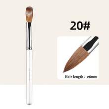 Wholesale Round 100# Kolinsky Acrylic Oval Nail Brush 16/22# Japanese Nail Brush Manicure Brush