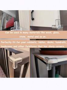 2/6/12/18/24pcs Silicone Proofing Corner Protector Clear Corner Guards, Corner Protectors Proof Corners And Edges Protector, Clear Table Corner Protectors For Safety - Clear - View 8