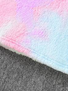 女童加厚抓绒卫衣裙 - 扎染图案，宽松版型，保暖舒适，长袖设计，及膝长度，时尚舒适的休闲连衣裙 | 青少年服装 | 针织，女童冬季服装 - 彩色 - 查看 8