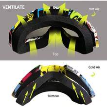 Motorcycle Goggles Dirt Bike Goggles Windproof ATV Dustproof Racing GogglesScratch Resistant Ski Goggles Protective Safety Glasses PU Resin Black Frame+Color Lens - Camouflage Yellow - View 5