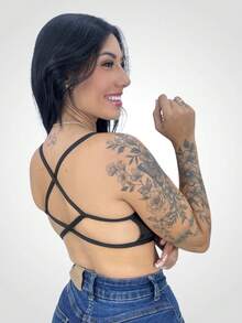 3-Piece Fitness And Casual Wrap Top Kit In Foreign Fashion - màu đen - Xem 8