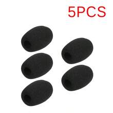 10pcs Black Microphone Windscreen Replacement Foam Cover, Suitable For Conference Microphone - Black [5pcs] - View 6