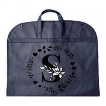 1个防尘衣物袋，防水衣物保护套，时尚26字母印花衣柜收纳袋，悬挂式衣橱整理袋，适合返校季、情人节和生日送给男友/女友的礼物 - 藍色 - 查看 15