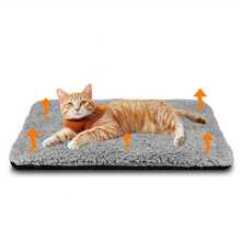 Lit auto-chauffant pour chat, tapis de lit auto-chauffant ultra-doux pour chien, coussin auto-chauffant lavable antidérapant pour animaux de compagnie pour une utilisation intérieure/extérieure pour chats et chiens de taille moyenne/petite - isolation supérieure en peluche, isolation intermédiaire en feuille d'étain, fond antidérapant - Blanc - Voir 2