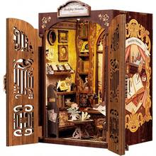 Book Nook Kit - Miniature House Dollhouse Kit Adult And Teens, Booknook Bookshelf Decor Alley Model Build With LED Light, Gifts Family And Friends Bookshop Memories - 標準 - 查看 2