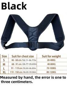 1pc Adjustable Back Posture & Neck Support Training Device, Home/Office Use For Men & Women, Shoulder Support Elastic Band