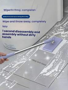 无绳旋转拖把，干湿两用超细纤维拖把，适用于地板清洁，小巧，可重复使用拖把垫，非常适合硬木和复合地板