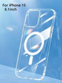 Rocoren Rocoren Magnetic Case Compatible With IPhone 17 16 Pro Max Plus, Magnetic Wireless Charging Phone Case Compatible With IPhone Lens Protection Impact Resistant Case, Transparent, PC+TPU