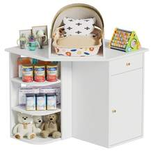 AYYDS Changing Table With Changing Top, Changing Table, Chest Of Drawers With 2 Drawers, Removable Changing Top, White - White - View 1