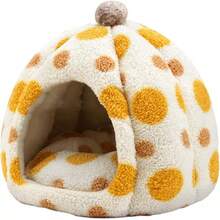 Yajuyi Cama para Gatos, casa para Dormir, Cueva cálida, Perrera para Perros, cojín Suave para Interiores, Tienda Cerrada, cabañas, sofá para Mascotas, Gatos, Verde - Azul verdoso - Ver 11