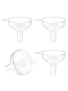 4/1pc/ Three Pieces Set (Including Test Tube And Dropper) Kitchen Funnel Filling Bottle, Water Bottle Funnel Can Be Used For Liquids And Powders, Small Funnel Suitable For Kitchen Juice, Laboratory Skin Care, Toner, Essential Oil, Reusable, Kitchen Small Tools