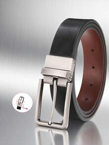 二合一双面男士腰带，正装腰带，带可旋转双面扣 - 雙面款 - 查看 1
