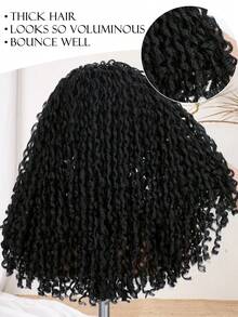 Tóc giả bện ren mềm cao cấp có tóc con, đã được tỉa sẵn, không có nút thắt, kiểu tóc giả dreadlocks rẽ ngôi vuông, kích thước nhỏ, xoăn bồng bềnh, phù hợp cho nữ, sợi tổng hợp chất lượng cao, hai lớp ren bện, kiểu móc, thích hợp để đội hàng ngày, Halloween, dự tiệc và nhiều dịp khác. - Nhiều màu - Xem 6
