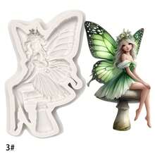 1pc Silicone Mold With Wings, Resin Art Mold For Girl With Wings - Light Grey - View 15