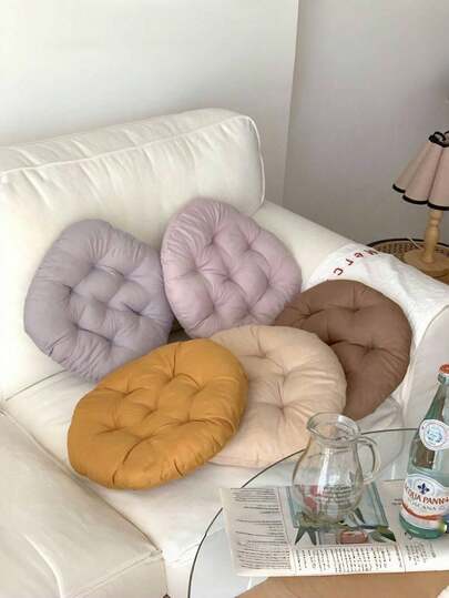 1/2/4pcs Thickened Round Chair Cushion, Dining Chair Cushion, Super Soft Round Seat Cushion, Office/Student Chair Cushion, Tatami Cushion, Birthday Gift, Graduation Gift, Interior Decoration, Home Decoration, Living Room, Chair Pillow, Graduation Chair Cushion, Office Chair, Game Chair Cushion