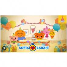 Plim Plim Birthday Party Backdrop For Photography Background Birthday Decor 01 - E - 查看 3