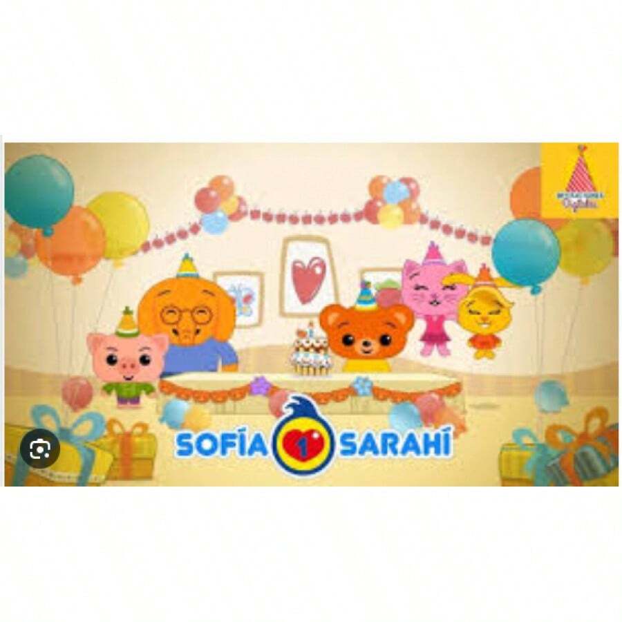 Plim Plim Birthday Party Backdrop For Photography Background Birthday Decor 01 - B - View 1