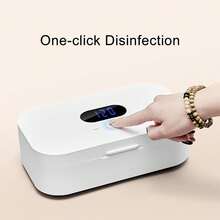Nail Tool Sterilizer With 16 UVC Lamp Beads, 3 Modes Disinfection Box Sterilizing Of Quick Disinfection For Manicure Tools, Jewelry,Phone, Tableware,Watch - 白色 - 查看 3