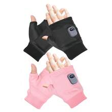 3-Gear Adjustable Heated Gloves, Outdoor Office Portable Half-Finger Design, 45°C/50°C/55°C Temperature, Winter Warm, Type-C Rechargeable Heating Gloves, Unisex Winter Warm Gloves, 3-Layer Fabric Design, Fast Heating & Heat Retention - Black - View 8