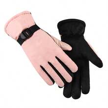 成人保暖手套，加厚保暖内衬保暖手套，冬季防风防水滑雪手套，男女通用寒冷天气手套