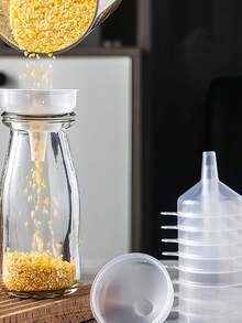 4/1pc/ Three Pieces Set (Including Test Tube And Dropper) Kitchen Funnel Filling Bottle, Water Bottle Funnel Can Be Used For Liquids And Powders, Small Funnel Suitable For Kitchen Juice, Laboratory Skin Care, Toner, Essential Oil, Reusable, Kitchen Small Tools