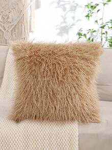 Faux Wool Pillow Covers, Solid Color Decor For Living Room And Bedroom,Fall Decor,Autumn Decor,Room Decor - Brown - View 11