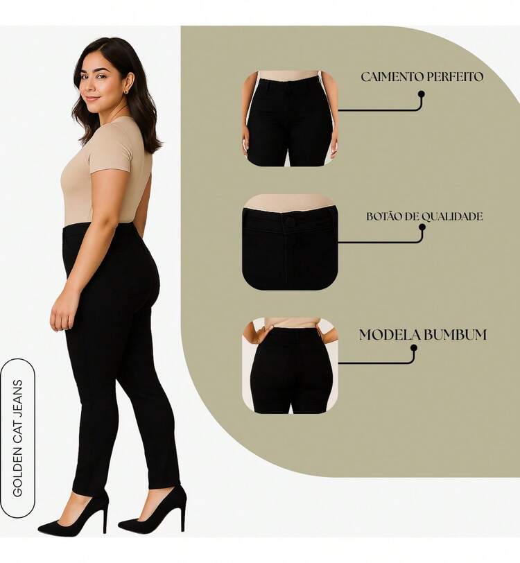 Women's Skinny Jeans Slim Pants With Lycra Shapes Butt Elastane - 黑色 - 查看 4