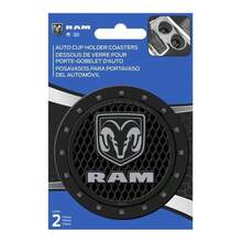 Juego de 2 Posavasos automotriz con Logotipo de Ram - Negro y gris - Ver 3
