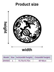 1pc Fashionable Metal Sea Turtle Wall Art - Coastal Home Decor, Suitable For Beach Themed Bedroom And Ocean Enthusiasts - Ideal Holiday Gift, Sea Turtle Decoration