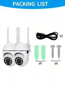 Smart Home Security Camera, Supporting 360 ° Automatic Tracking And Artificial Intelligence Human Detection | High Definition Light Bulb Security WiFi Wireless Monitoring, Night Vision, Motion Alarm, Two-Way Audio, Cloud Storage | Waterproof Indoor/Outdoor Home Security, Camera Security - Nhiều màu - Xem 9