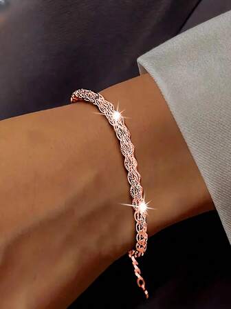 1pc 925 Sterling Silver Phoenix Tail Bracelet Simple Minimalist Chain Bracelet For Women Daily Use Valentine Day Gift