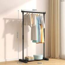1 件/2 件独立式双杆多功能卧室衣架、金属服装整理架和黑色带轮卧室衣架、整理器、整理器、家庭收纳、女士白色 T 恤、女士黑色裤子、女士冬装、连衣裙、女士冬装、优雅女士连衣裙、女士白色衬衫、长袖、女士白色连体裤、女士春季连衣裙、女士春季服装、春季、春季服装、极简主义、夏季上衣 - 彩色 - 查看 2