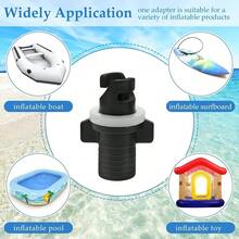 Air Valve Adapter Inflatable Fishing Boat Assault Boat Rubber Boat Kayak Inflatable Nozzle Conversion Head Paddle Board, Beach Essentials, Beach Accessories, Pool Float - Black - View 5