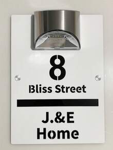 Solar Powered House Number Plaque - Automatically Lights Up At Dusk. Elegant Gold Appearance, Energy-Efficient And . Perfect For Home Decor Or Gift To Loved Ones. - Multicolor - View 14