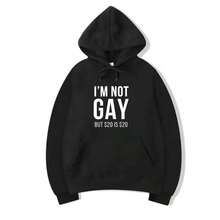I'm Not Gay But 20 Is 20 Hoodie Hoodie SweaHoodie Jute Bag Hoodie - 黑色 - 查看 1